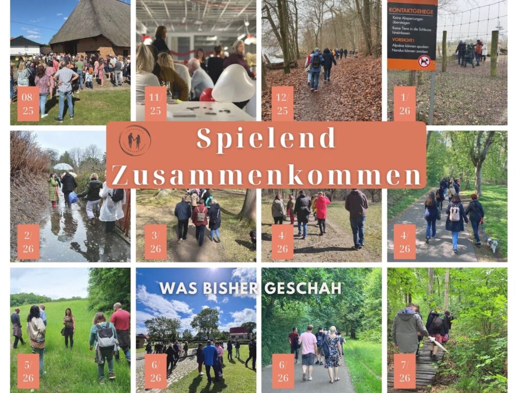 Collage Aktionen Spielend Zusammenkommen seit August 2025